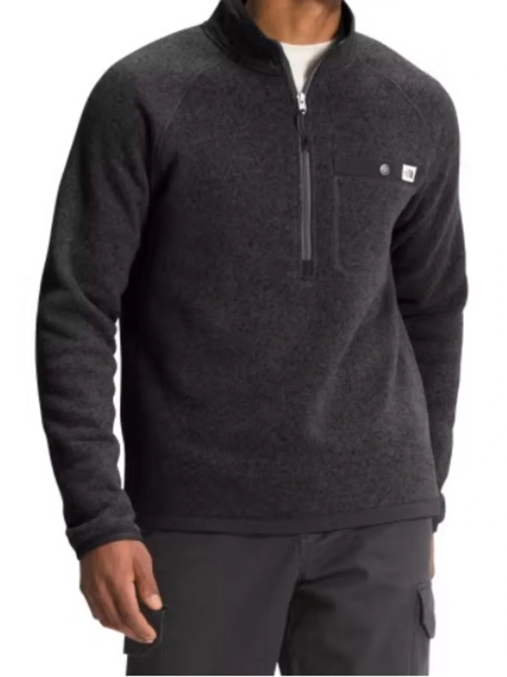 The North Face Men's Charcoal Quarter-Zip Fleece Pullover
